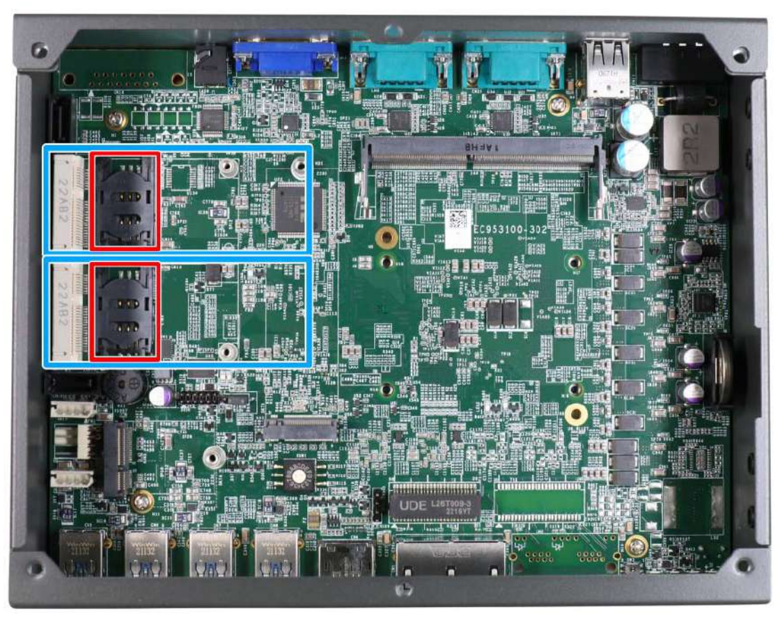 Mini-PCIe Slot & SIM Slot